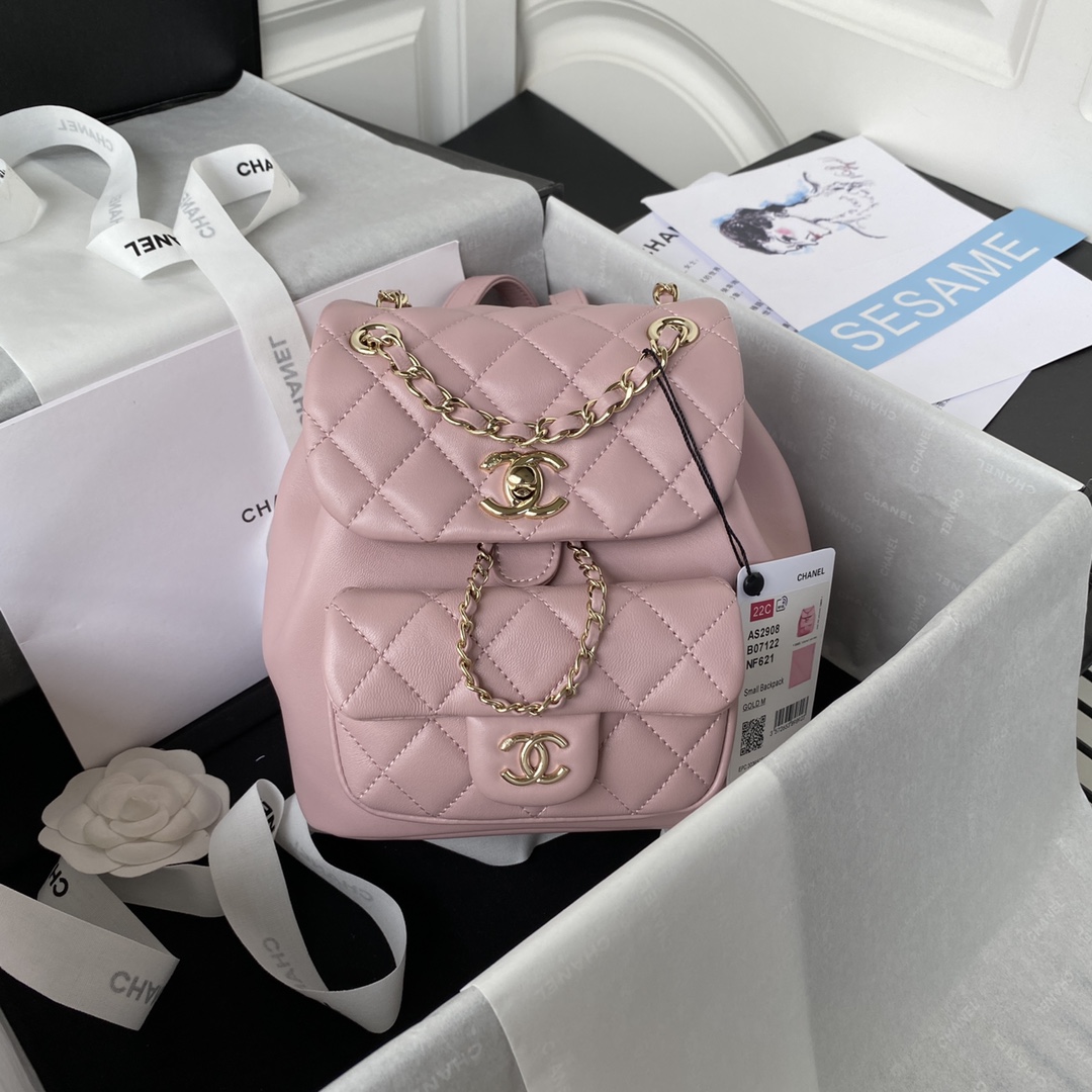 Lambskin Mini Backpack AS2908 Pink